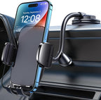 Phone Mount for Car [6.2in Flexible Arm] Cell Phone Holder for Windshield Dashboard [Washable Strong Suction] Automotive Accessories Car Mount for iPhone Android Smartphone Universal Cradles