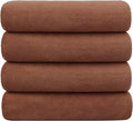 Microfiber Bath Towels, Bath Towel 4 Pack 30" x 60", Oversized, Soft, Super Absorbent and Fast Drying Bathroom Towel Set for Sport, Fitness, Yoga (Brown)