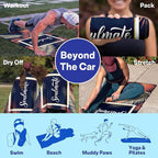 2 Pack Car Seat Towel Covers, Sweat-Proof Microfiber Seat Protectors for Gym, Running, Beach & Workout, Breathable Quick-Dry, Machine Washable, Pink Palm Leaves Print, Universal Fit