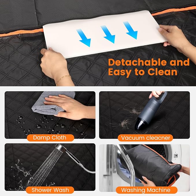 Dog Seat Cover for Back Seat, Hard Bottom Car Seat Cover for Dogs | Back Seat Extender Holds 500 lbs, Waterproof Back Seat Pet Cover for Dogs, Dog Hammock Travel Accessories for Car,SUV,Truck
