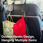 2 Pcs Car Purse Hook Headrest Hooks, Car Seat Storage Organizer for Bags, Car Accessories for Women