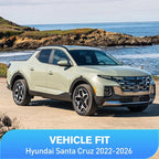 Vent Window Visors for Hyundai Santa Cruz 2022 2023 2024 2025 2026，Inside Mount Rain Guards, Smoke Tinted Window Deflectors, Wind & Rain Protection-4PCS