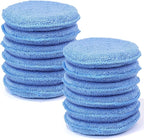 Wax Applicator Pads Polishing Pads Microfiber Applicator Pad for Car Wax and Polishing (Blue 12Pcs)