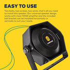 SoundAlert 100 W Compact Slim Speaker [118-124 dB] [IP66 Waterproof] [Universally Compatible] Air Horn Speaker for Emergency Police Fire Vehicles