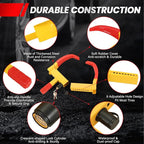 2 Pack Trailer Wheel Lock | Heavy Duty Anti Theft Wheel Clamp Lock with 3 Keys Adjustable Security Tire Lock Fits 7-11" Width Tyres, Great Deterrent for Trailers Car SUV Boats ATVs
