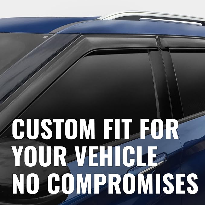 Auto Ventshade [AVS Outside Mount Rain Guards for 2015-2024 Ford Edge | Window Vent Visors, 4 pcs. - Smoke | 94930