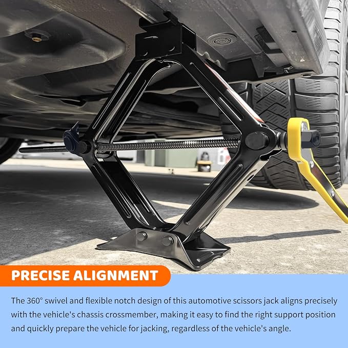 Heavy Duty Scissor Jacks for Car Set,Portable Car Jack Kit Lifts Heights of 3.93 to 15.35 Inch,2 Ton 4409 lbs Tire Jack Kit for Cars with Tire Wrench & Ratchet Wrench