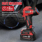 Tire Inflator Compatible with MILWAUKEE 18V Max Battery, 160 PSI Cordless Air Compressor With LCD Digital Pressure Gauge for Car, Bike, Sport Ball (No Battery)