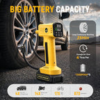 Tire Inflator Portable Air Compressor, Fast Inflation, 160 PSI Cordless Tire Inflator with 21V Rechargeable Battery & 12V Car Power Adapter, Air Pump for Car Tires, SUV, Motorcycle, Bike, Ball
