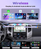4G+64G Android 15 Car Stereo Radio for Toyota Tacoma 2005-2015, Wireless Carplay Andorid auto Mirror Link 9'' Screen GPS 5G-WiFi Bluetooth 5.0 FM/RDS EQ-32 SWC Backup Camera