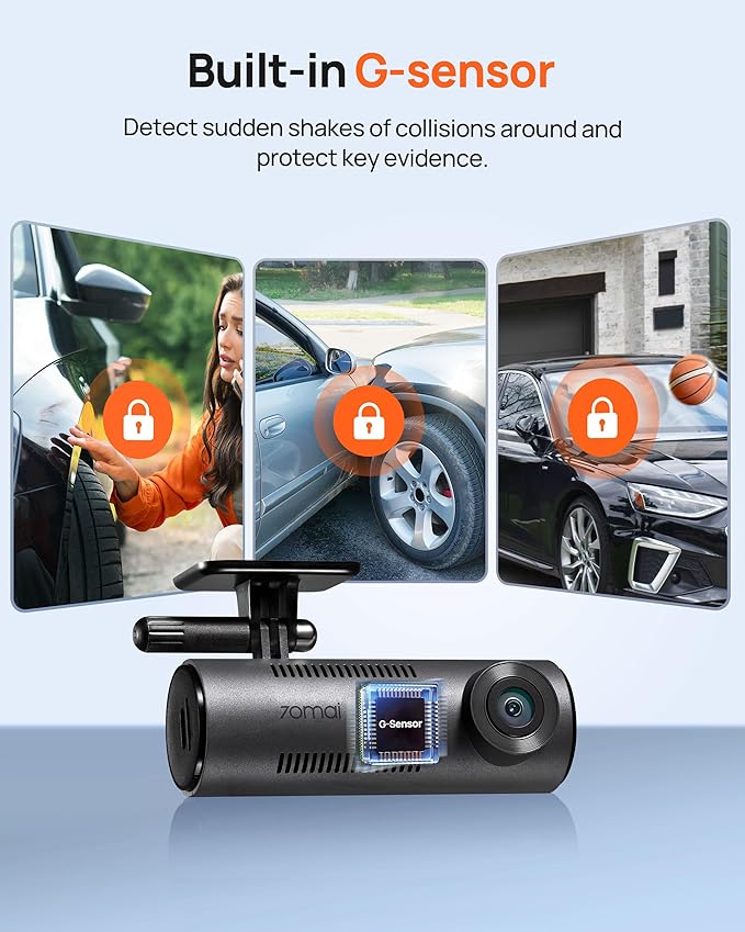 Dash Cam M310, Dash Camera for Cars 1296P QHD, Smart Dash Cam Front Built in WiFi, 130° Wide-Angle FOV, WDR, Night Vision, iOS/Android Mobile App, Loop Recording, Parking Monitor, Time-Lapse