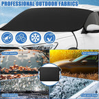 Canchiing Windshield Cover for Ice and Snow Kit Winter Car Essentials 600d Oxford Snow Cover with Ice Scraper Brush Storage Bag Winter Car Accessories Frost Hail Protector for Sedan Truck SUV and Mpv