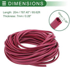 Universal Car Door Edge Protective Sealing Strip U-Type Door Scratch Protection Guard, 65.62ft 20m, Anti-scratch Collision, PVC Iron, Rose Red