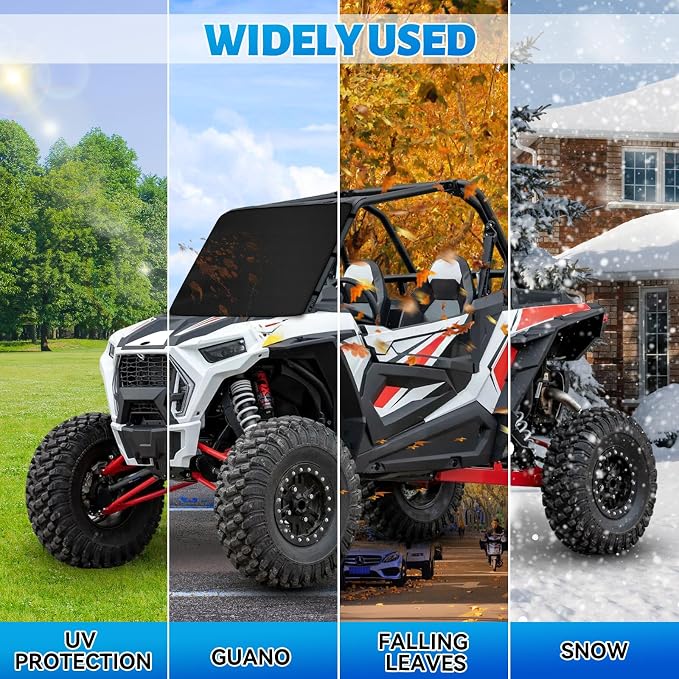 600D UTV Windshield Snow Cover Compatible with Polaris RZR Pro XP/Turbo R/Pro R 2020-2026, Transport Windshield Protector for Ice and Snow