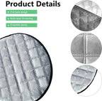 Car Steering Wheel Sun Shade, 16.93" Anti-Heat Aluminum Film Steering Wheel Sun Block Cover, Heat Insulation Cooling Protective Cover, Universal Steering Wheel Shield Accessories (Silver)
