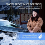 Vortex | Winter Windshield Cover for Ice and Snow, Standard Size (Winterwoods, Red) - Wiper Blade + Side Mirror Covers - Fit-Fast Straps, Security Panels + Storage Pouch - 59 x 41 Inches