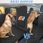 Back Seat Extender for Dogs-Large Space, Hard Bottom High Barrier Dog Car Seat Cover for Back Seat Hold 420lb, Backseat Protector Pet Bed, Waterproof Dog Hammock for Car SUV and Trucks