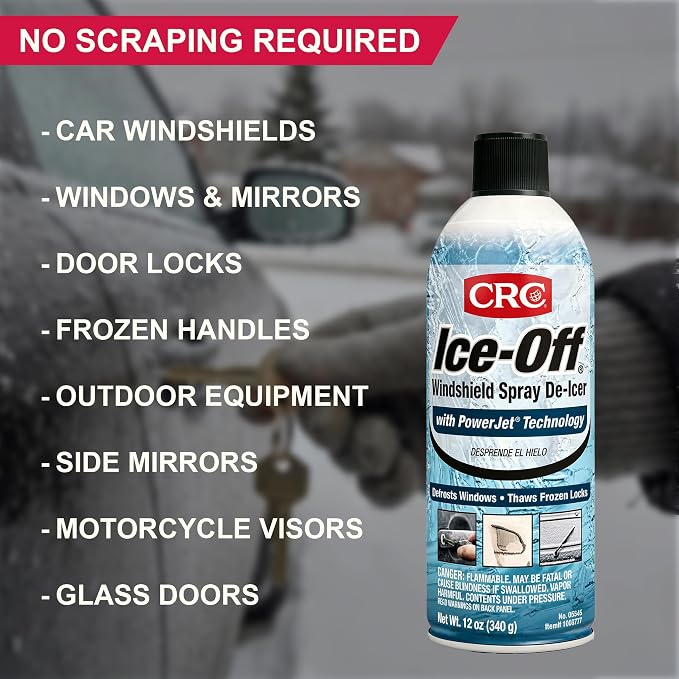 05346 Ice-Off Windshield Spray De-Icer, 12 Wt. oz, 12 Bottles (Case)