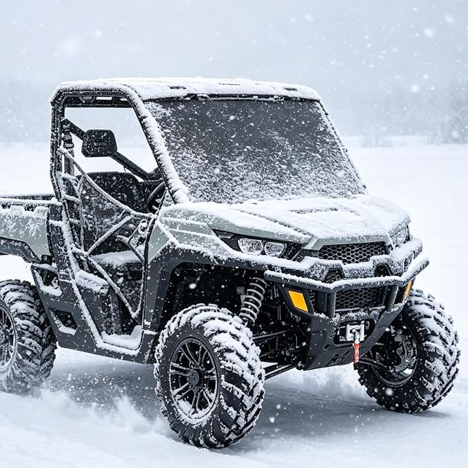 800D UTV Windshield Snow Cover Compatible with Can-Am Defender 2016-2025 and Polaris Ranger XP 1000 2017-2025 (Not RZR), Waterproof Transport Windshield Protector UTV Frost Sunshade Cover