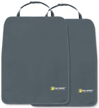 Luxury Clean-Edge Kick Mats - Tapered Design Seat Back Protectors and Seat Covers with Invisible Strap and Stiff Edging (2 Mats)