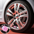 4PCS Crown Bling Tire Stem Valve Caps, Crystal Diamond Tire Air Cap Set Universal Copper Core Stem Covers for Cars, SUV, Trucks, Bikes, Motorcycles, Bicycles (Pink & Purple)