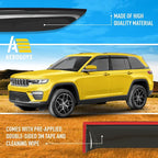 Extra Durable Window Deflectors Tape-On Window Visors Rain Guards Fit for Jeep Grand Cherokee 2022-2026, Sun Visors, Wind Vent for Shades, Exterior Car Accessories - 4pcs. AG0244
