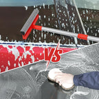 Windshield Cleaner Tool 2 in 1 Car Window Squeegee with Extendable Handle (18"-28.5") Window Cleaner with Squeegee and Sponge for Shower, Glass Cleaning