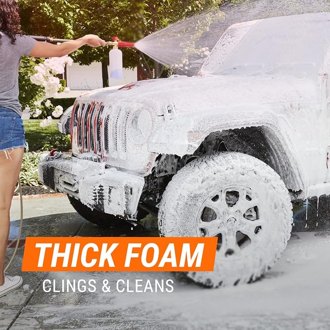 Snow Foam Wash by, Foaming Car Wash Soap Concentrate for Cars, Trucks and Motorcycles, 50 Fl Oz