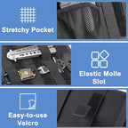 Car Sun Visor Organizer, Car Visor Organizer with Zipper, Visor Storage Pouch & Glasses Clip Molle Panel Multi-Pocket for Universal Most Vehicles SUVs Trucks