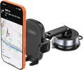Car Phone Holder Mount, Strong Suction Dashboard & Windshield Phone Holder for Car, Hands-Free, Fit with iPhone Samsung All Phones, Ideal for Delivery & Uber Driver (Black-Twist-Lock Suction)