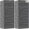40 Pcs Gray Microfiber Towels: 16"x16" Microfiber Drying Towels Bulk Micro Fiber Car Cleaning Cloth for Cars Drying Washing Polishing Cleaning Household Supplies
