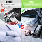 KXQ Car Windshield Cover for Ice and Snow, Enhanced-600D Oxford Fabric Windshield Snow Covers, Windshield Cover for Snow Fits Most Large SUVs, Pickup Truck (71 x 47.5 Inch)