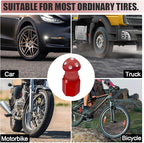 4 Pack Cute Mushrooms Tire Valve Caps, Glow in The Dark, Universal Fit for Cars, Motorcycles, Trucks, and Bicycles (Red)