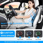 Coverado Ventilated Cooling Car Seat Cushion, 2026 Enhanced 12V-24V Fast Cool System, Cooled Seat Cover Universal for Car Sedan SUV Truck, Classic Gray