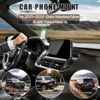 Car Phone Mount for 2021-2024 Chevrolet‌ Suburban/Tahoe & GMC Yukon/Yukon XL, Smart Auto-Clamping on 10.2" Touchscreen, 15W Wireless Fast Charging, Premium Aluminum Holder, Without Blocking Airflow