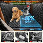 Hard Bottom Dog Car Seat Cover for Pets 100% Waterproof Seat Cover Hammock 600D Heavy Duty Scratch Proof Nonslip Durable Soft Back Seat Covers for Cars Trucks and SUVs