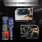 Color Tire Paint Pen - Waterproof Permanent Paint Pens for Car Wheels Lettering | Car Wash Safe and Durable | Made in Japan (Blue, 1 Pen)