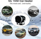 12v Car Heater, Portable Car Heater and Defroster That Plugs into Cigarette Lighter,Windshield Defogger,360°Rotary Defroster 2-in-1 Heater&Cooling Fan (Round)