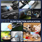 Mini Vacuum Cleaner for Car, 18000Pa 2 in 1 Vacuum Cleaner&Air Duster, 130W Brushless Motor Handheld Vacuum Cordless with 7800mAh Battery, LED Light, Multi-Nozzles for Home, Office, Pet