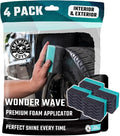 Wonder Wave Durafoam Contoured Large Tire Shine & Dressing Applicator, 4 Pack