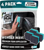 Wonder Wave Durafoam Contoured Large Tire Shine & Dressing Applicator, 4 Pack