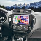 2+64GB for Kia Soul 2014 2015 2016 2017 (Manual A/C) Android Car Stereo Wireless Carplay Android Auto 9 Inch Touchscreen Car Radio GPS Navigation WiFi Bluetooth FM EQ+Backup Camera