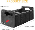 Car Trunk Organizer, Trunk Storage Box with Handle For Dodge Charger Challenger Durango, Collapsible 2 Compartment Automotive Storage Box, Waterproof Oxford Polyester Travel Accessories (B)
