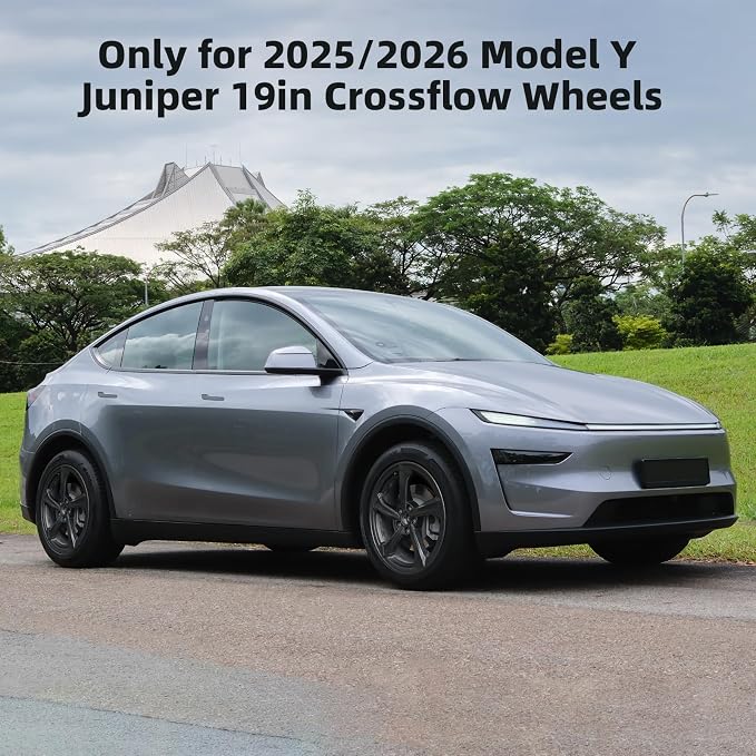 19 in Rim Protector for Model Y Juniper 19" Crossflow Wheel Cover All-in-one Car Tire Trim Ring Rim Case Hubcap for Tesla ModelY 2025 2026 Juniper Accessories