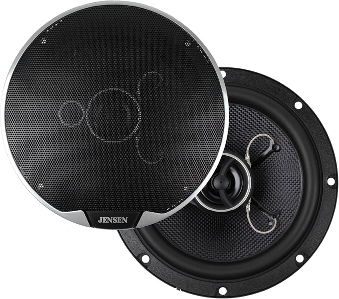APEX JS65K 6.5" 3-Way Aramid Fiber Car Speakers Pair 250W Peak | 15mm PEI dome tweeters, premium aramid fiber cones, 60W RMS power, punchy bass & clear vocals, fits standard 6.5-inch cutouts