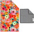 crae. Microfiber Hand Towel & Washcloth Set of 2 - Double-Sided, Waffle Weave, Super Absorbent, Lint-Free, Fast Drying - for Bathroom, Kitchen, Car, and Window Cleaning (Pia & Fonnie - Black/Pink)