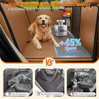 PU Leather Back Seat Extender for Dogs, 2026 Upgraded Hard Bottom Dog Car Seat Cover for Back Seat Holds 500 LBS, Waterproof Dog Car Hammock Anti-Scratch Pet Seat Protector for Car and SUV