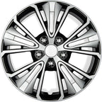 16 Inch Hubcaps Set of 4 – OEM Replacement Snap-On Wheel Rim Covers - Universal Fit Car Wheel Cover for Cars, Trucks, SUV, Vans Durable ABS Black & Silver 5-Spoke Hub-Cap Car Accessories Exterior