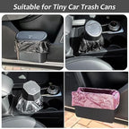 Mini Car Trash Can Bags for Auto Trash Bin, 120 Count Small Garbage Bags Organizer Tear-Resistant, Liner Refills (Vehicle Trash Can is not Included) - 4 Color Black, White, Pink, Blue