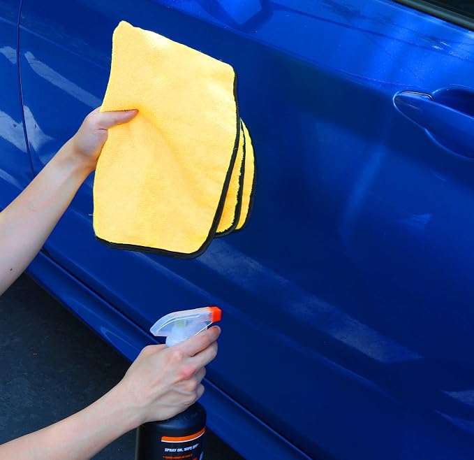 Professional Grade Microfiber Towels for Car, 16" x 16", 12 Pack, 440 GSM